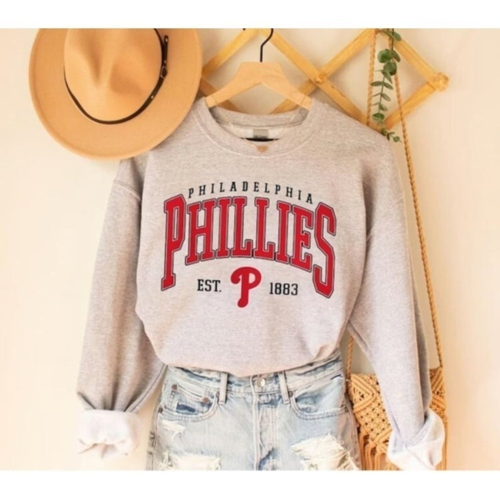 Vintage Phillies Baseball Sweatshirt Philadelphia Baseball Vintage Sweatshirt